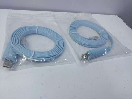 7ft(2m) USB (male) to RJ45 (male) console cable (blue) image 3