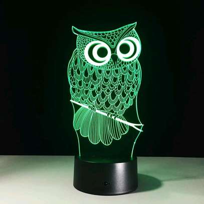 3D night owl acrylic light image 2