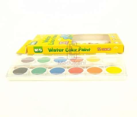 12 Colors Watercolor Paint Set with 2 Brushes image 3