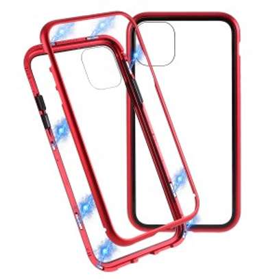 Magnetic Adsorption Case For iPhone 11 11 Pro 11 Pro Max- Clear Glass Back image 2