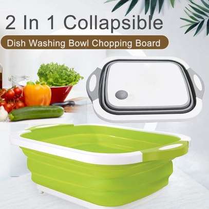 Classic Kitchenware Elegant 3 In 1 Collapsible Chopping Board, Basket, Drainer image 2