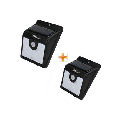 Dp Light 2 Pcs LED Solar Power PIR Motion Sensor Wall Light Outdoor Lamp image 1