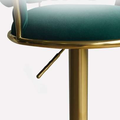 Barstools: Adjustable Upholstered Pub Stool image 4