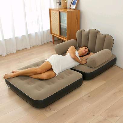 *5 in 1 inflatable Couch lazy Sofa bed with L-shaped armrest image 5