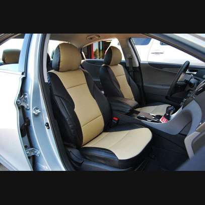 Car seat covers leather upholstery image 3