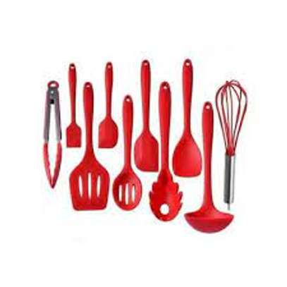 Silicone 10PCS Cooking Spoon Set With Firm Handle image 4