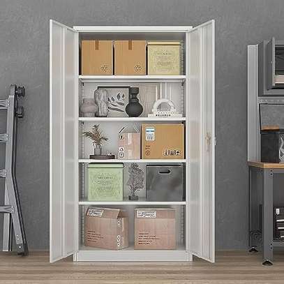 Metal Storage Cabinet–2 Doors with 4 Adjustable Shelves image 2