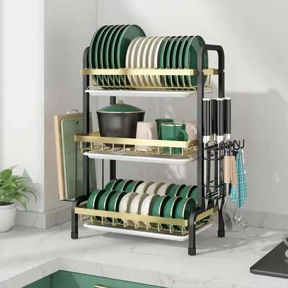 3 tier dish rack Black and Gold image 3