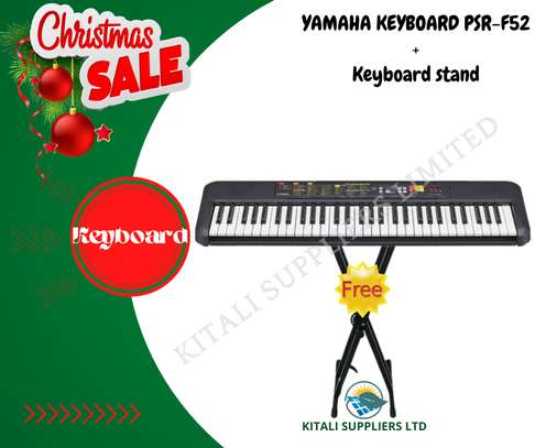 YAMAHA KEYBOARD PSR-F52 + Keyboard stand image 1