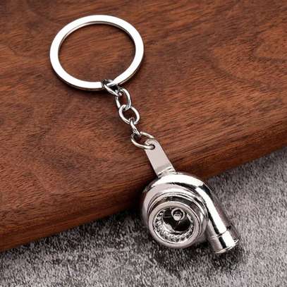 Turbo Keychain Turbocharger Car Keyring Key Holder JDM Gift image 1