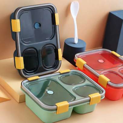 3 GRID LUNCH BOX for kids and adults Leakproof image 2