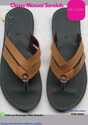 For the lovers of beaded and non beaded men leather sandals image 11