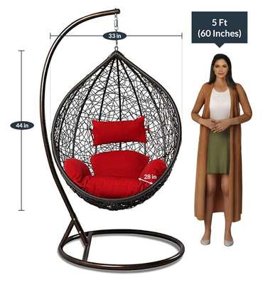 Bird's Nest Rattan Balcony Swing Chair image 5