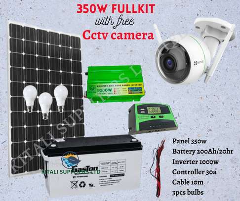 350w  solar fullkit  with free camera image 1