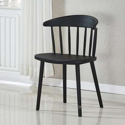 Dining Chair : Plastic Round Dining Seat with Legs image 3