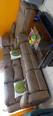 L SHAPE SOFA WITH END RECLINER image 5