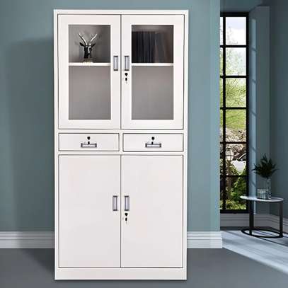 Office Cabinet: 2 Doors Gray Office Cabinet image 3