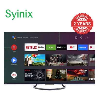 Syinix 65 inch Smart Tv UHD 4k Android Frameless LED Tv. image 1