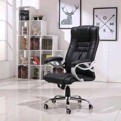 Leather high back office chair image 1