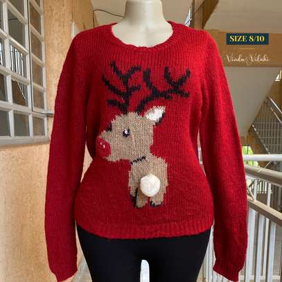 Warm Red Christmas Sweater - Size 8/10 image 1