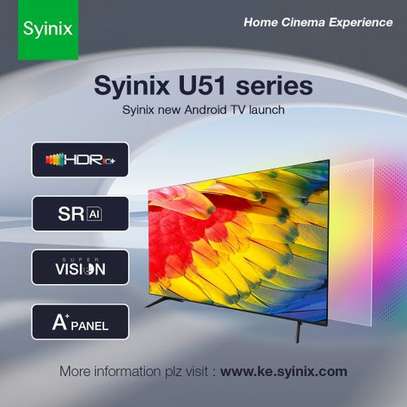 Syinix 55 Smart Android Frameless Tv 4k UHD. image 1