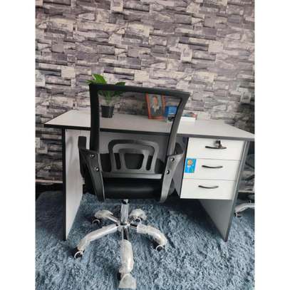 1.2 mtrs office desk plus low back recliner mesh chair image 1