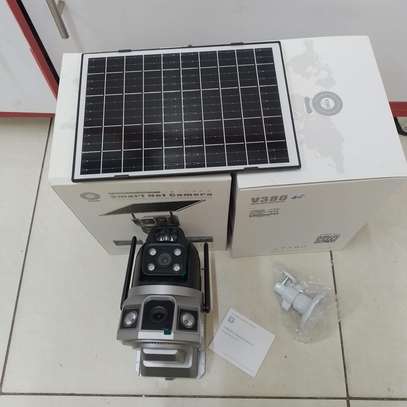 V380 4g Solar Powered Dual Lens PTZ CCTV Camera image 1