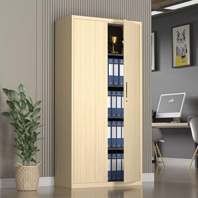 Durable Wood Grain Filing Cabinet – Steel Storage image 6