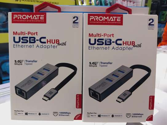 Promate Multi-port USB-C Hub With Ethernet Adapter | Gigahub image 2