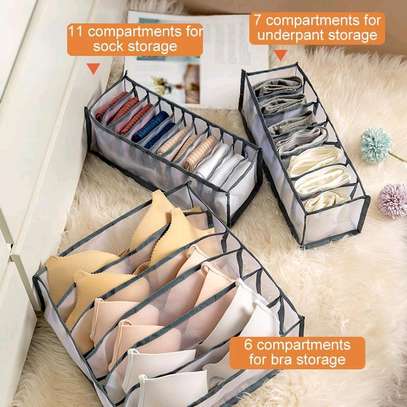 *?????3in1 under garments organizer now available @1800 for 3pcs*

*Colours  gray &cream* image 1
