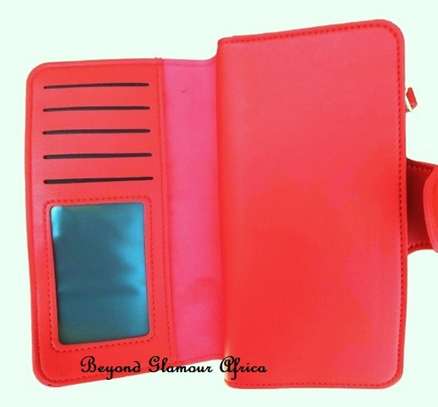 Ladies Red Leather large wallet image 4