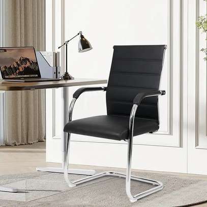 Leather Office Conference Chair – Mid-Back Visitor Chair image 6