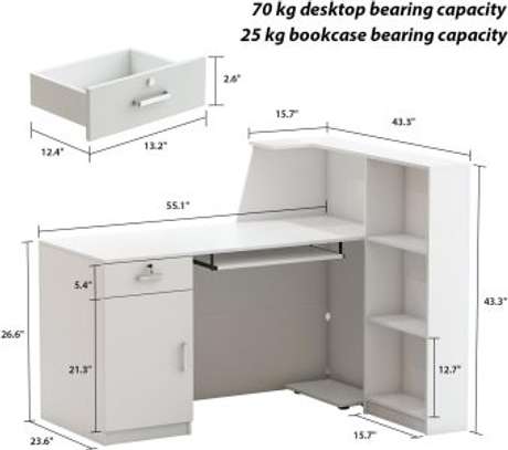 Reception Desks:Rectangular Wood Reception Desk In Etago image 5