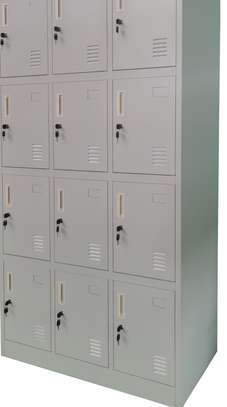 OFFICE CABINET: 12 Locker White Metal Cabinet image 4