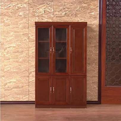 3 Door Mahogany Office Storage Cabinet image 2