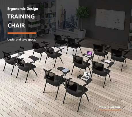 Foldable Chair : Black Foldable Office Chair In Sondu image 4