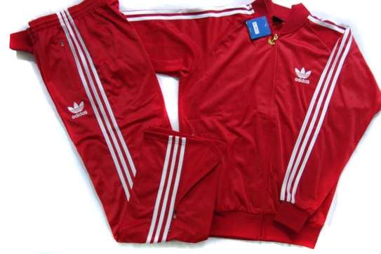 red and white adidas tracksuit