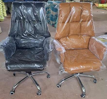 Office Chair :  Ergonomic Leather Reclining Office Chair image 6