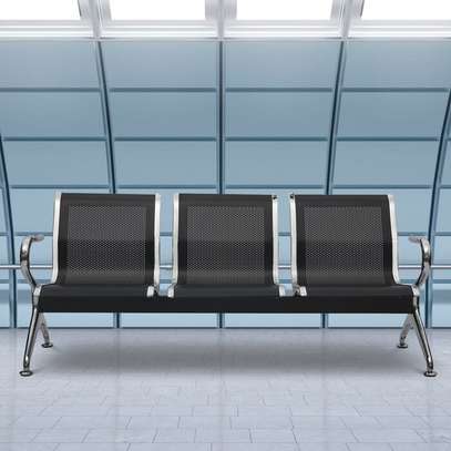 Link Chair: 3 Seater Link Chair, Sturdy Frame, Modern Design image 4