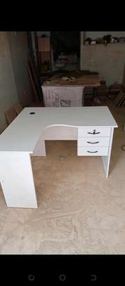 L shaped office table with drawers image 1