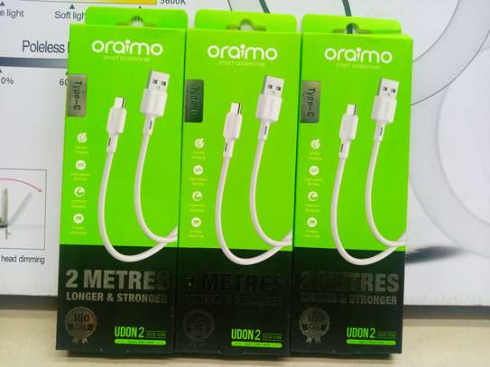 2 meters Oraimo Fast Charging Type C USB Cable image 1
