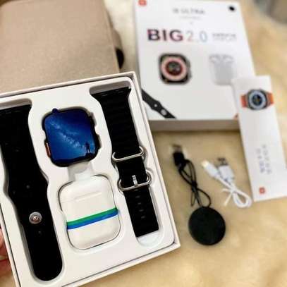 i8 Ultra 2 In 1 Smartwatch  With Free Bluetooth Earphones image 1