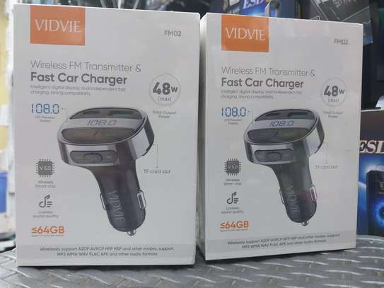 vidvie FM02 Bluetooth car charger FM Transmitter Dual USB image 2