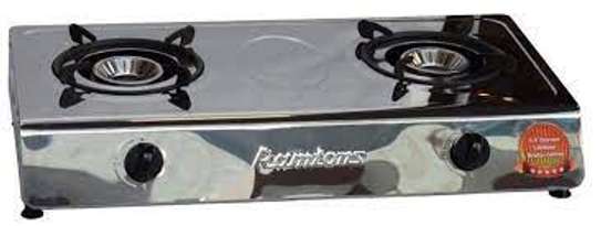 Ramtons RG/544-Stainless Steel Table Top 2 Burner Gas Cooker image 1