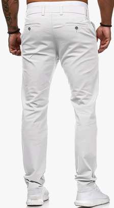 Soft Khaki White Trousers image 1