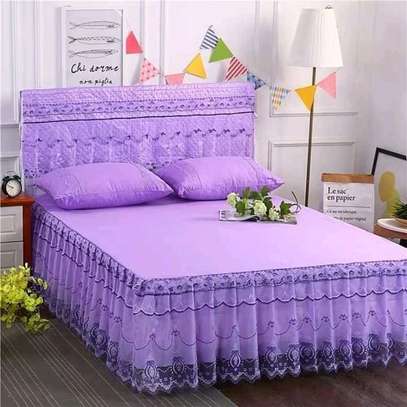 Purple quality bed skirt image 1