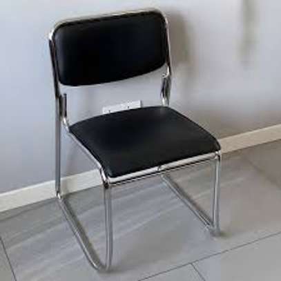 Office seat: Stackable leather office visitor seat image 3