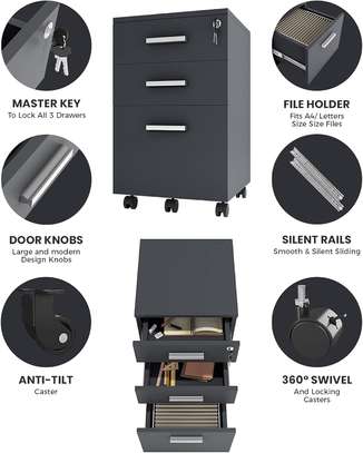 Office Cabinet  : 3-Drawer Office Filing Cabinet image 3