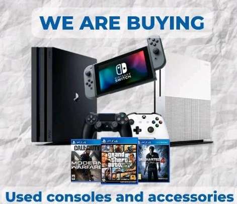 We buy game consoles outlet