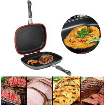 Dessini Double-sided Frying Pan 36cm BBQ Grill Pan Cooking image 3